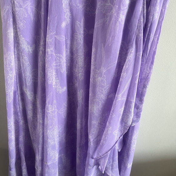 Chaps Purple Babydoll Wrap Dress-Asymmetrical size 14 - Picture 8 of 10